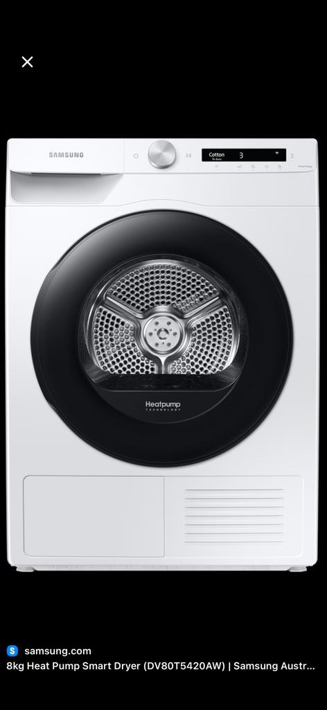 Samsung Wasmachine + Droogkast, Elektronische apparatuur, Wasmachines, Zo goed als nieuw, Voorlader, 8 tot 10 kg, 85 tot 90 cm