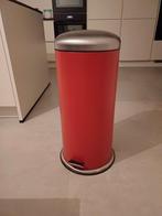 Poubelle à pédale MJÖSA, rouge, 30 L, Enlèvement, Comme neuf