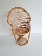 Vintage rotan pauwenstoeltje, Enlèvement ou Envoi