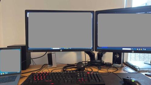 Invision Monitorhouder, Computers en Software, Monitoren, Zo goed als nieuw, In hoogte verstelbaar, Draaibaar, Kantelbaar, Ophalen