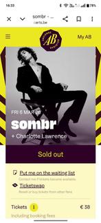Sombr AB Brussel 6 maart, Tickets en Kaartjes
