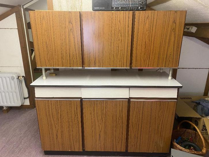 Vintage Kast, Huis en Inrichting, Kasten | Dressoirs, Gebruikt, 150 tot 200 cm, 50 tot 75 cm, Met deur(en), Ophalen