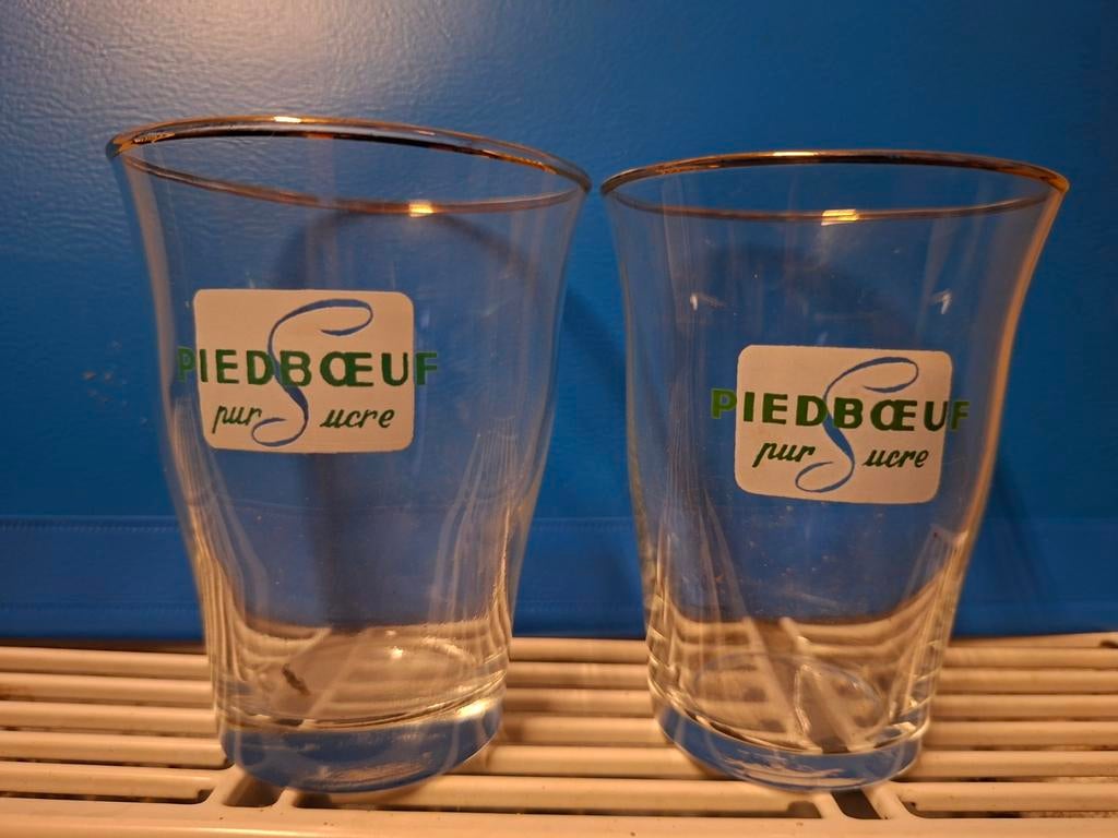 2 verres piedboeuf pur sucre, Enlèvement ou Envoi