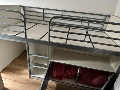 Lit superposer avec bureau, Maison & Meubles, Chambre à coucher | Lits superposés & Lits mezzanines, Utilisé, Lit mi-hauteur mezzanine