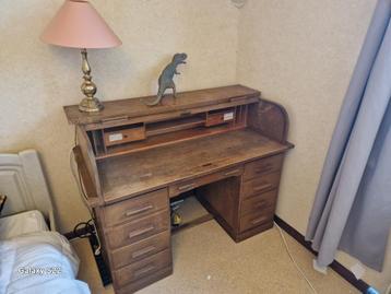 Massief eiken bureau, Ophalen of Verzenden, Gebruikt, Bureau