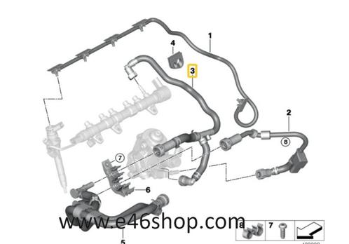 BRANDSTOFRETOURLEIDING BMW X5 G05 25DX OE 13538579959, Auto-onderdelen, Brandstofsystemen, BMW, Nieuw, Ophalen of Verzenden