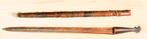 VINTAGE zwaard, Congo, 63 cm, houten schede, draadlegatuur, Ophalen of Verzenden