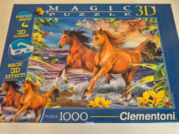 Clementie puzzel paarden 3d effect, Enlèvement ou Envoi, Comme neuf