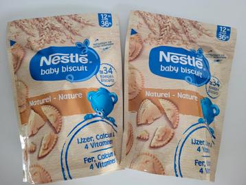 2x Nestlé baby biscuit naturel nature nestle koekjes natuur beschikbaar voor biedingen