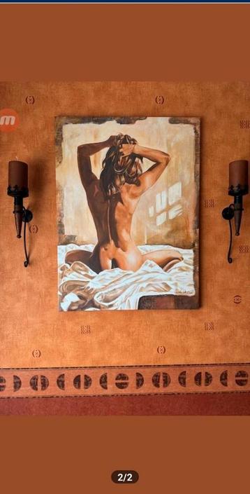 2 mooie schilderijen met kaarsen beschikbaar voor biedingen