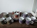 Porseleinen vintage koffieset 12kopjes, 11 schoteltjes, Enlèvement