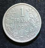 1 frank VL 1909 (Th. punt) - Leopold II, Postzegels en Munten, Munten | België, Verzenden, Zilver, Losse munt, Zilver