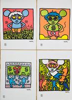 Unieke set (4 Litho+certificaten) Keith Haring “Andy Mouse”, Enlèvement ou Envoi