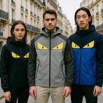 Waterdichte jas van Fendi Eyes — Gemengd — Nieuw, Kleding | Heren, Ophalen, Blauw