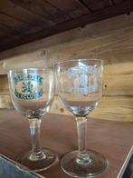 Oude gezuurde bierglazen het sas ecluse, Verzamelen, Ophalen of Verzenden