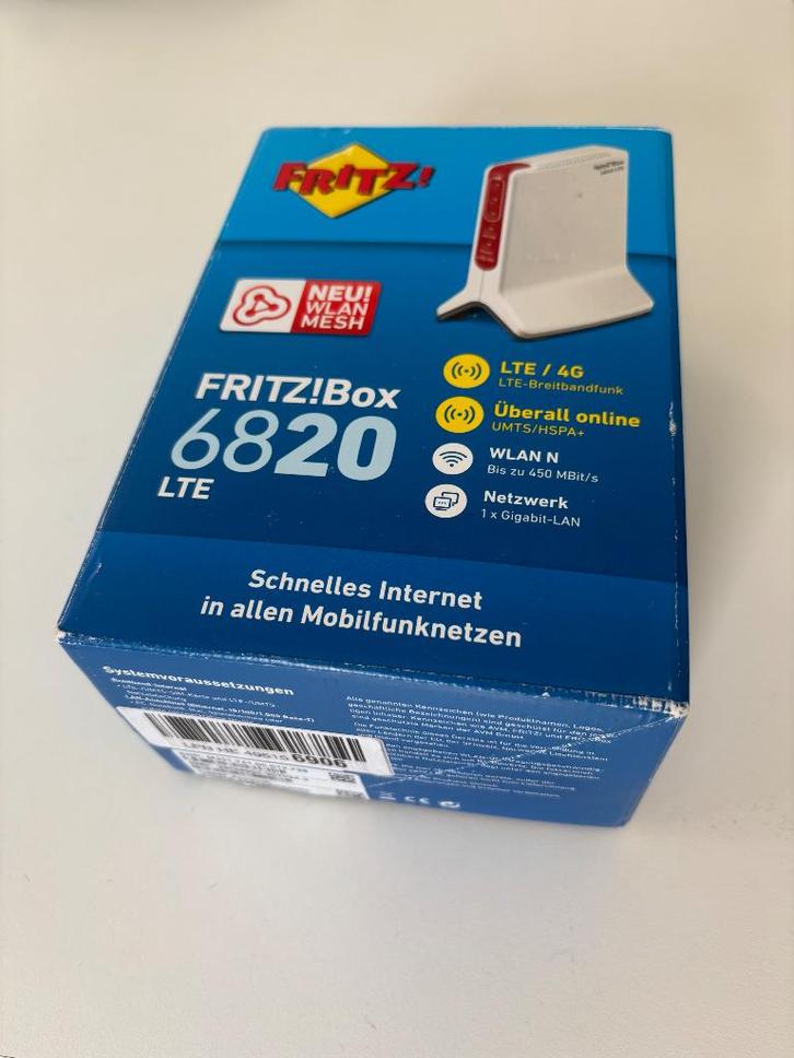 IK BEN FRITZ! Box 6820 LTE 4G voor simkaart, Computers en Software, Routers en Modems, Gebruikt, Router, Ophalen of Verzenden