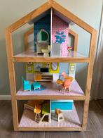Houten poppenhuis met meubels (kidkraft), Kinderen en Baby's, Speelgoed | Poppenhuizen, Ophalen, Zo goed als nieuw, Poppenhuis