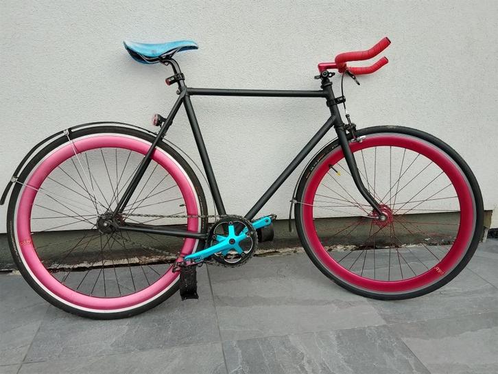 Fixie/single speed fiets, Fietsen en Brommers, Fietsen | Racefietsen, Gebruikt, Heren, Overige merken, Minder dan 10 versnellingen