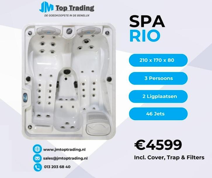 Jacuzzi Rio (Balboa) 3 pers - 210x170cm - 46 jets, Jardin & Terrasse, Accessoires de piscine, Neuf, Filtre, Envoi