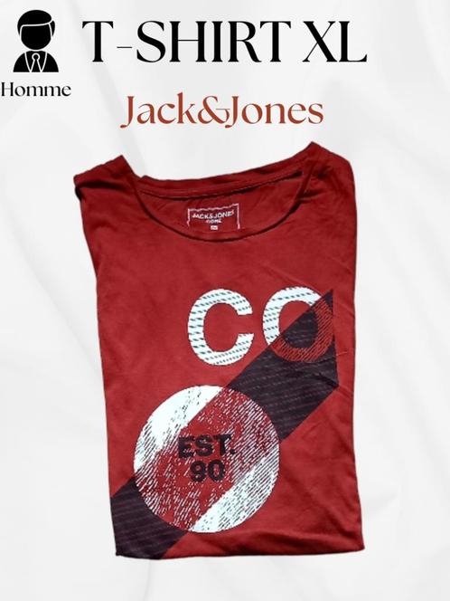 Jack & Jones rood XL „CORE” T-shirt - 2e hands, in goede sta, Kleding | Heren, T-shirts, Gedragen, Maat 56/58 (XL), Rood, Ophalen of Verzenden