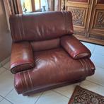 Salon in buffelleder, Huis en Inrichting, Ophalen, Gebruikt, Leer