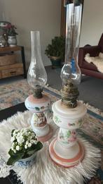 2 x oude opaline olielampen, Antiek en Kunst, Antiek | Verlichting, Ophalen
