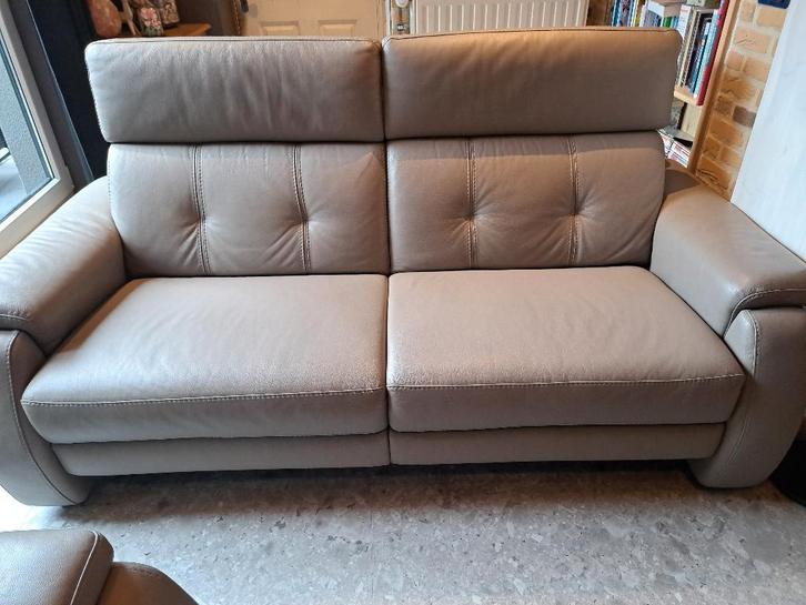 3-zit + 2-zit, Franco Ferri, 1e keus leder, bijna nieuwstaat, Huis en Inrichting, Zetels | Zetels, Zo goed als nieuw, Rechte bank