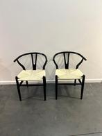 Wegner Wishbone Y Stoel Zwart, Enlèvement ou Envoi, Comme neuf, Cinq, Six Chaises ou plus, Modern