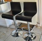 2 barkrukken met houten zitting, Huis en Inrichting, Barkrukken, Ophalen, Gebruikt