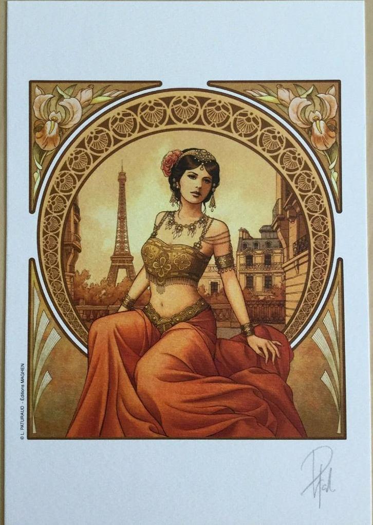 Laurent Paturaud serigrafische exlibris 'Mata-Hari'  117/250, Antiek en Kunst, Kunst | Litho's en Zeefdrukken, Verzenden