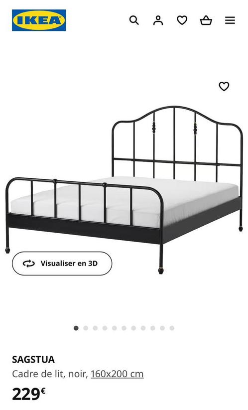 Lit IKEA modèle Sagstua 160x200 comme neuf!!, Maison & Meubles, Chambre à coucher | Lits, Comme neuf