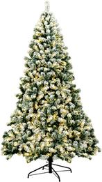 Kerstboom Met Sneeuw En Vast Verbouwde Led-Verlichting 225cm, Diversen, Nieuw, Verzenden