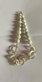 design ketting - krullen & parels, Ophalen of Verzenden, Zo goed als nieuw, Kunststof