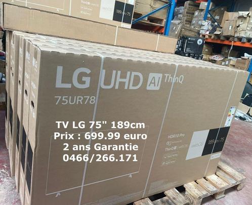 Nouvelle TV LG 75" 189cm 4K Smart WebOS TV Garantie, Audio, Tv en Foto, Televisies, Nieuw, LED, 100 cm of meer, 4k (UHD), LG, 50 Hz