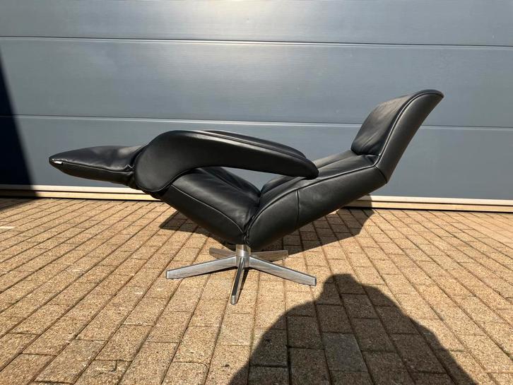 Jori Symphony Medi Mono-move relax Celia black leder, Huis en Inrichting, Zetels | Voetbanken en poefs, Ophalen of Verzenden