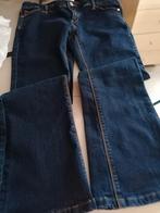 Jaens broek donkerblauw voor dames maat 44 met wijde pijpen, Ophalen, Blauw, Lang, Gedragen