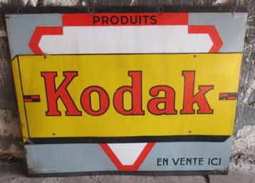 antiek dubbelzijdig emaillebord reclame Kodak beschikbaar voor biedingen