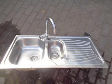 Inox wasbak Franke 100 x 50 x 24 cm beschikbaar voor biedingen