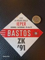 Autocollant RALLYE 24 HEURES D'Ypres Bastos « 91 », Comme neuf, Enlèvement ou Envoi