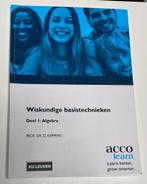 Handboek Wiskundige basistechnieken deel 1: Algebra, Acco, Enlèvement, Utilisé, Enseignement supérieur