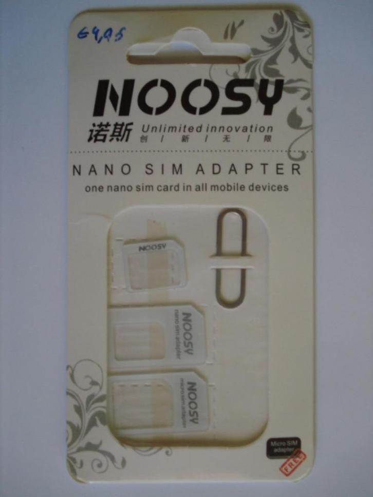 Noosy nano SIM kaart adapter, Telecommunicatie, Prepaidkaarten en Simkaarten, Nieuw, Simkaart, Overige providers, Verzenden