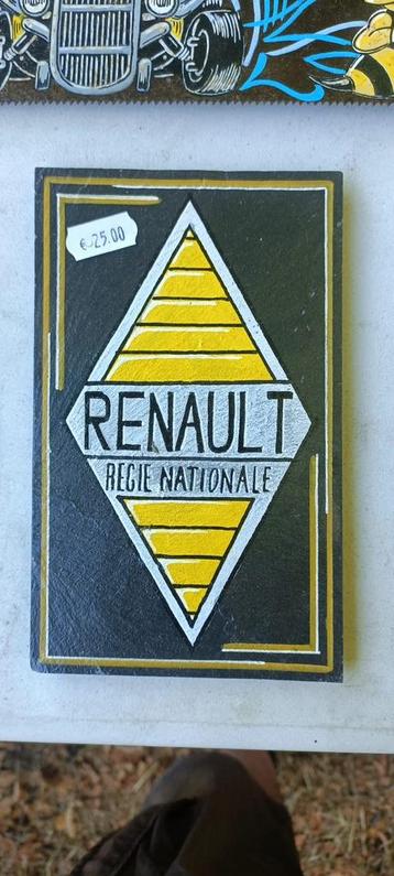 Handgeschilderde Leisteen : renault beschikbaar voor biedingen