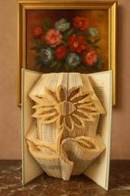 Art du livre plié – Fleurs en papier uniques, décoration, Enlèvement ou Envoi, Comme neuf