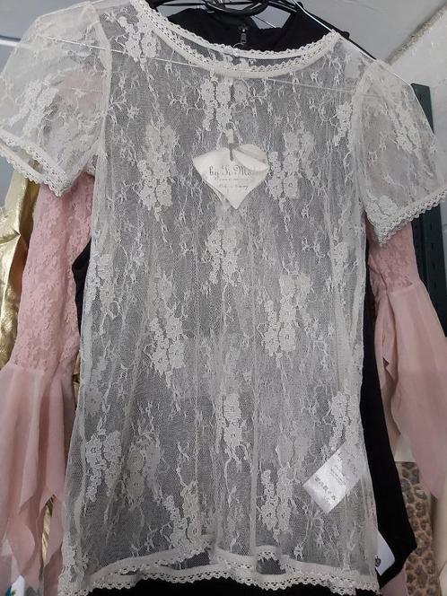 By Ti Mo, shirt in kant, S, NIEUW, Kleding | Dames, Blouses en Tunieken, Nieuw, Maat 36 (S), Ophalen of Verzenden