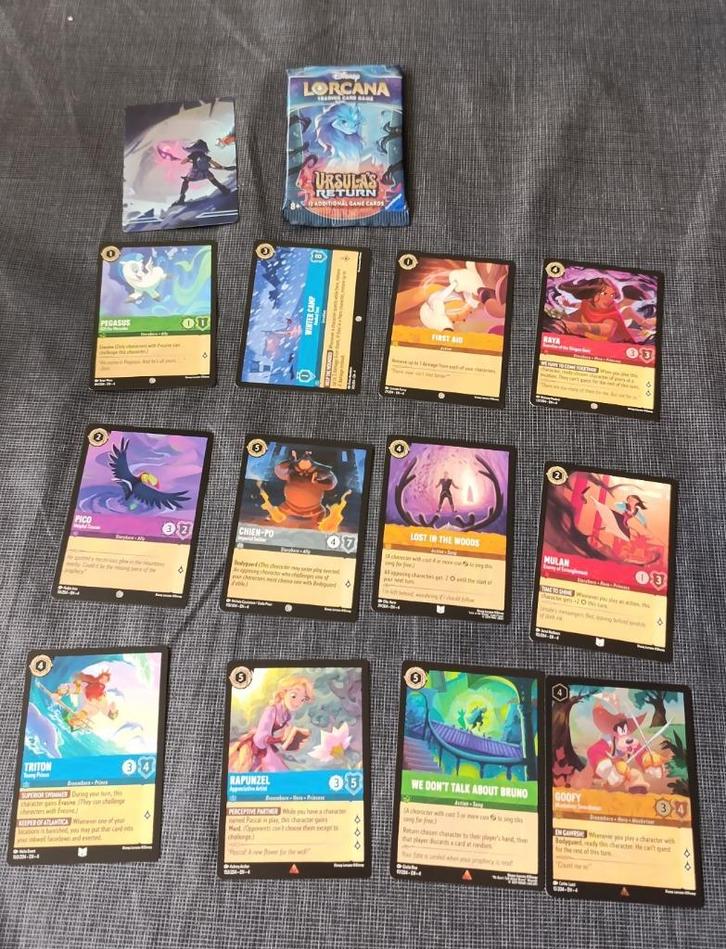 Disney Lorcana Trading Cards Ursula's Return, Verzamelen, Disney, Nieuw, Plaatje of Poster, Ophalen