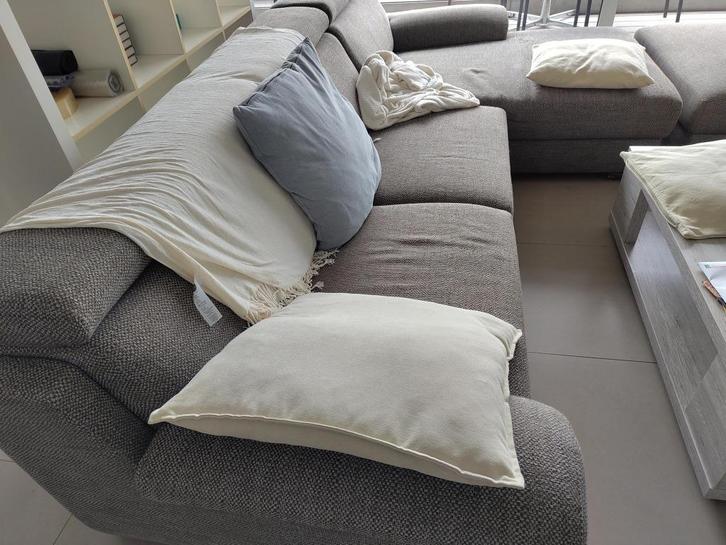 Hoeksalon, Huis en Inrichting, Zetels | Complete zithoeken, Zo goed als nieuw, Hout, Stof, Ophalen of Verzenden