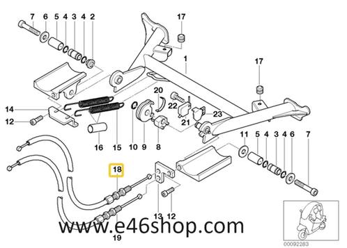 KABEL STANDAARD BMW C1 OE 46522336067 NIEUW, Motoren, Onderdelen | BMW, Nieuw, Ophalen of Verzenden