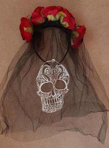 Halloween-hoofdband en sluier  beschikbaar voor biedingen
