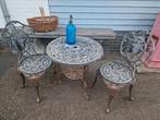 oud fond setje tafel+2stoelen  €150 AFGEPRIJSD, Tuin en Terras, Ophalen of Verzenden, Gebruikt