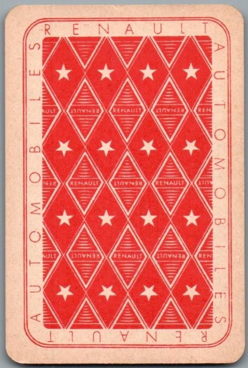 carte à jouer - LK8338 - 2# Renault, Collections, Cartes à jouer, Jokers & Jeux des sept familles, Comme neuf, Carte(s) à jouer